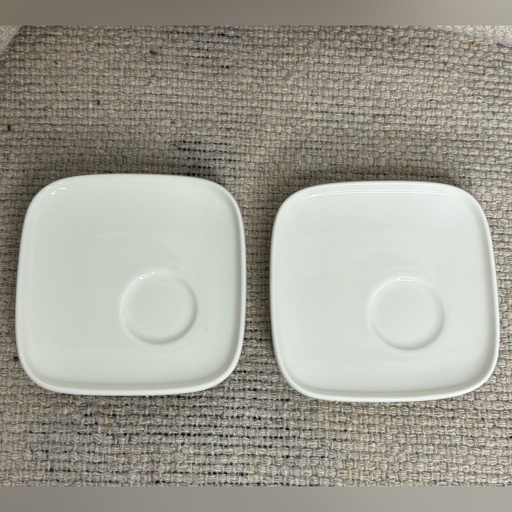 Marimekko Oiva Ivory Square Espresso Saucers 2